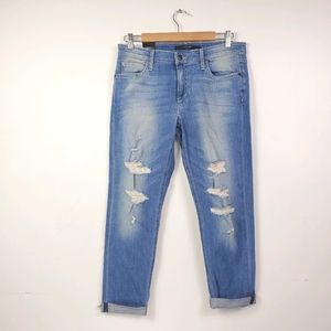 NWT Joe's Jeans Distressed + Fade Slim Crop Capri